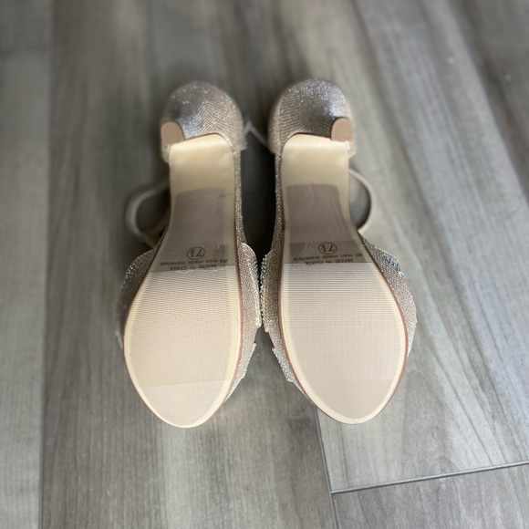 Gold Rhinestone High Heels - Picture 4 of 4